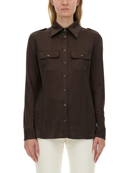 Flap Pocket Long-sleeved Shirt