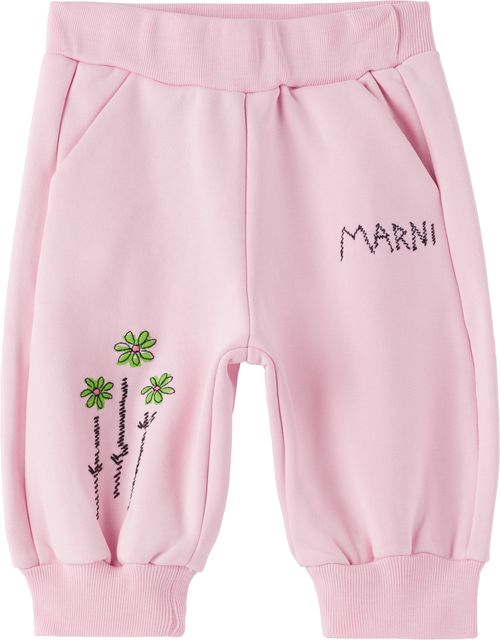 Marni Baby Pink Cotton Sweatpants