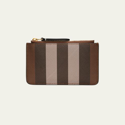 Burberry Kelbrook Check Zip Wallet w/ Chain - Bergdorf Goodman