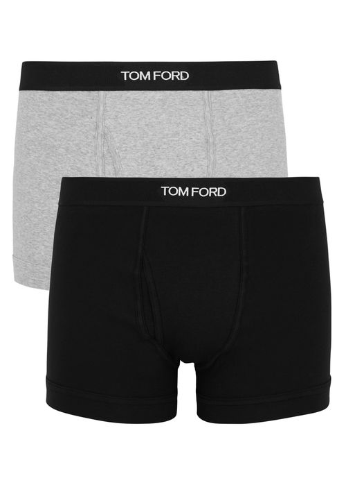 Logo Stretch-cotton Boxer Briefs