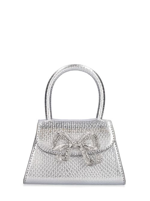 Self Portrait Diamante Micro Python Bow Bag