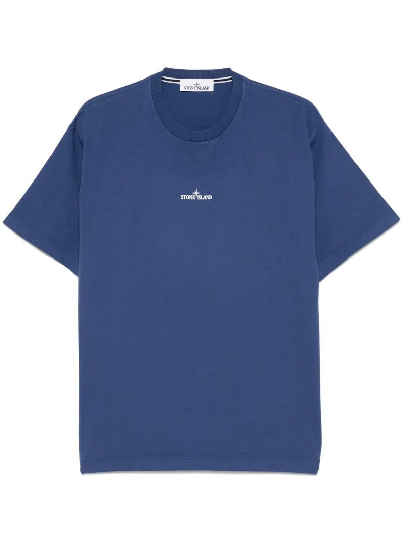 스톤아일랜드 남성 "Compass Camo" Print Cotton T-Shirt