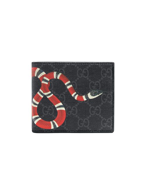Kingsnake print GG Supreme wallet - Black