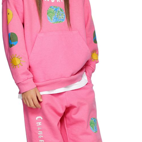 Kids Worldwide SSENSE 익스클루시브 키즈 핑크 조거 팬츠 212483M000010