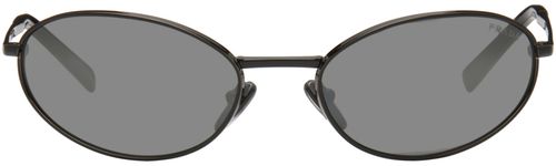 Prada Eyewear Black Logo Sunglasses