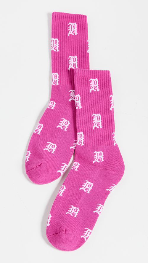 R13 R13 Allover Logo Socks - Realry: A global fashion sites aggregator