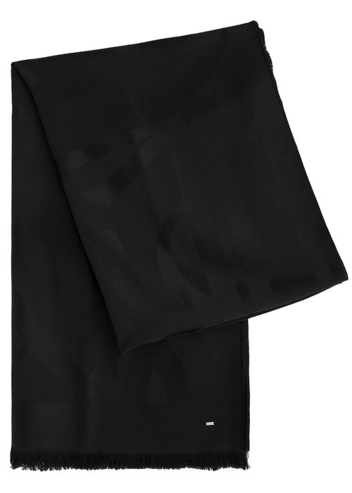 Logo-jacquard Wool Scarf