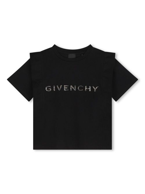 4G-embellished cotton T-shirt - Black