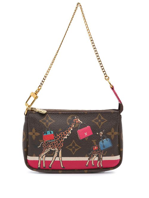 2017 Mini Monogram Giraffe Christmas Pochette Accessoires handbag - Brown