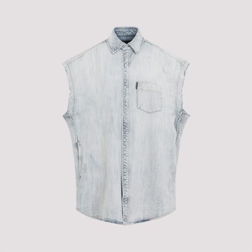 Light Blue Ripped Shirt