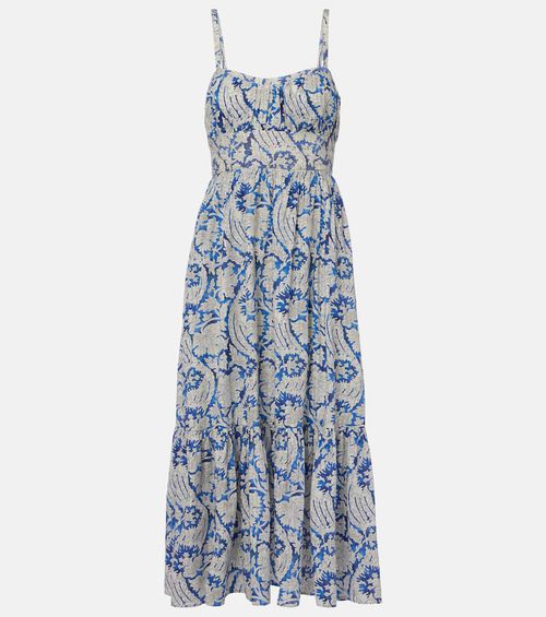 Nadine floral cotton-blend midi dress