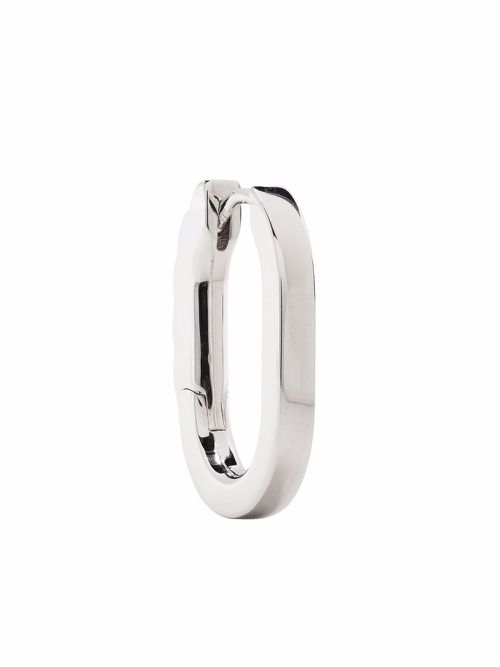 Woods single hoop earring - Silver
