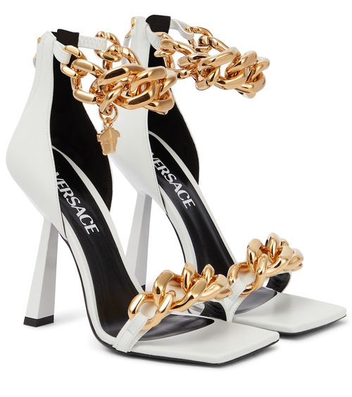 Medusa Chain leather sandals