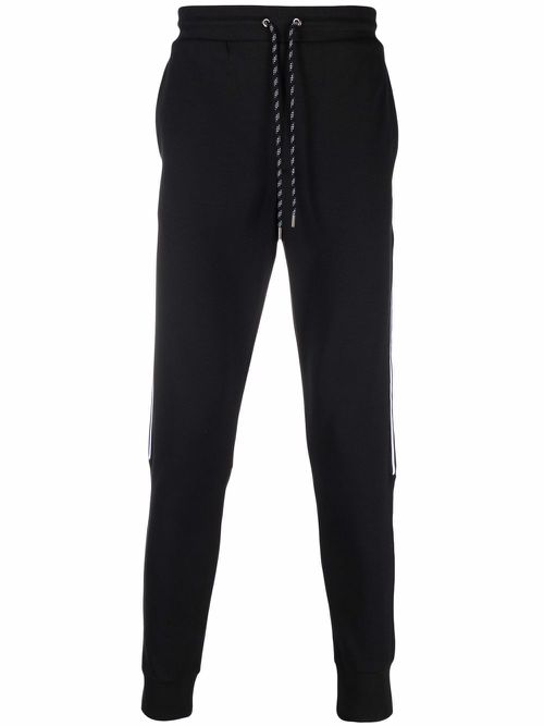 Side logo-print track pants - Black