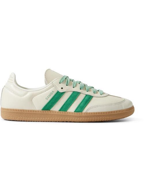 Samba OG Suede-Trimmed Leather Sneakers