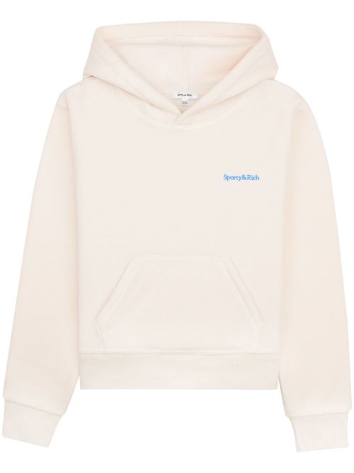 Embroidered-logo polar sweatshirt - Neutrals