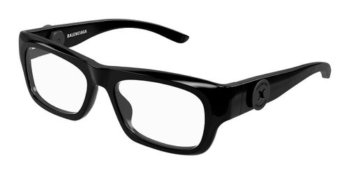 Balenciaga BB0410O 001 Men's Eyeglasses Black Size 54 - Blue Light Block Available