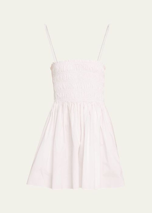 Shirred Bodice Mini Dress