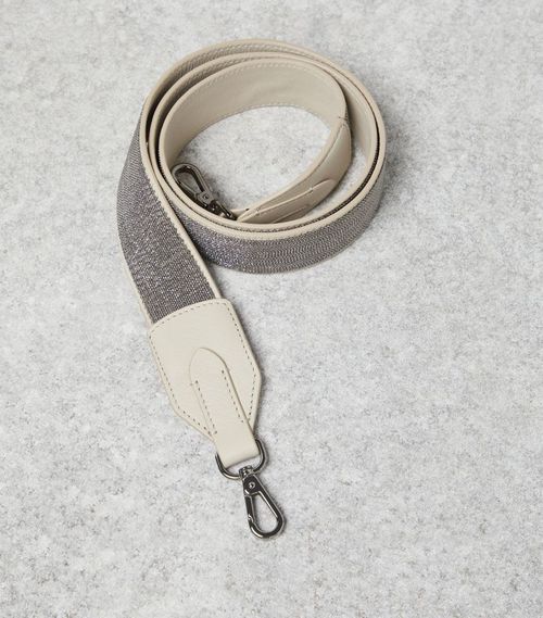 Leather-Trim Bag Strap