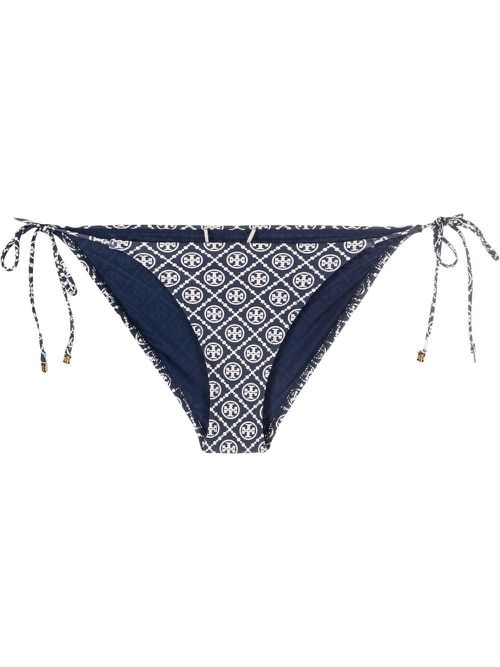 Monogram-print bikini-bottoms - Blue