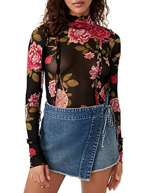 Charlie Printed Mesh Top