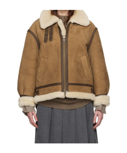 Brown Genuine Shearling Jacket