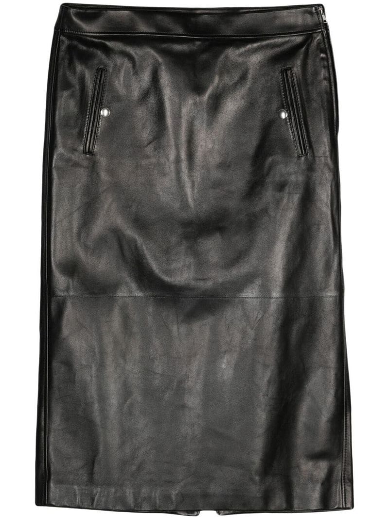 알렉산더맥퀸 여성 Low Waist Leather Skirt