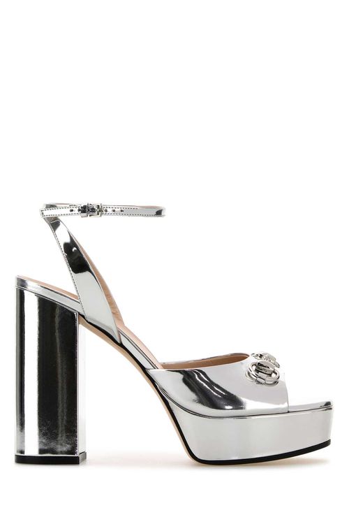 Silver Leather Sandals