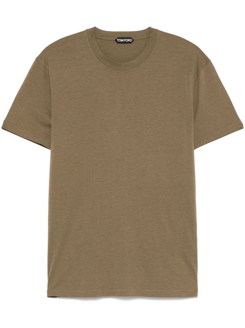 톰 포드 남성 Lyocell And Cotton Regular Fit T-Shirt