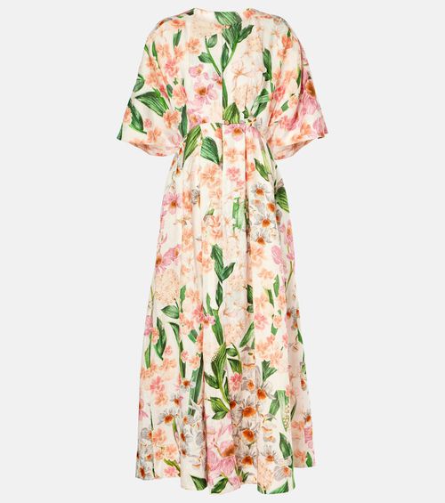Agua by Agua Bendita Gesto floral linen maxi dress