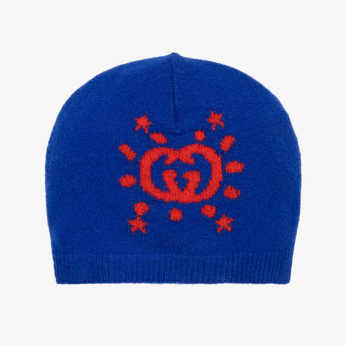 Baby Boys Blue Wool Beanie Hat