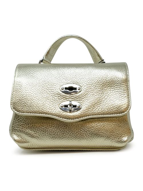 068010-001870000-z0194 Postina Baby Daily Metal Gold Cocorico Leather Handbag