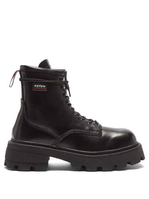 Eytys Michigan raised-sole leather military boots - Realry: A