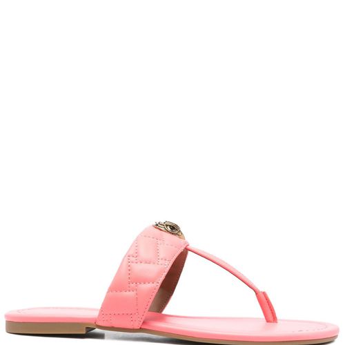 Quilted embellished slippers - Pink