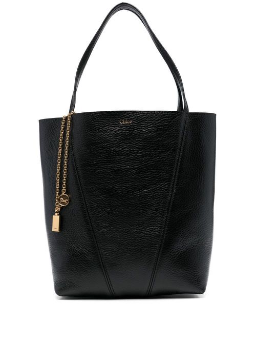 Chloé Spin Tote Bag In Grained Leather