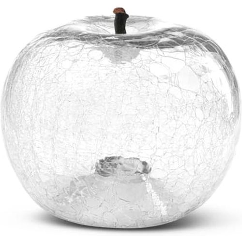 Apple - Crackled Transparent (12Cm X 10Cm), Fruit Sculpture, 12cm x 10cm - Andrew Martin