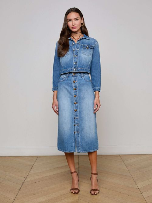 Kathleen Jean Midi Skirt In Bandera