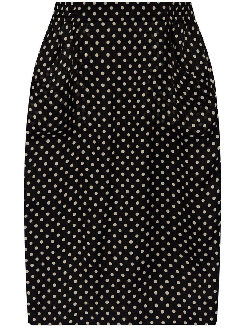 입생로랑 여성 Pencil Skirt In Polka Dot