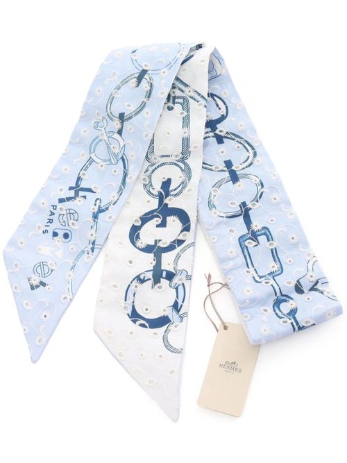 2020s Do Re Boucles twilly scarf - Blue