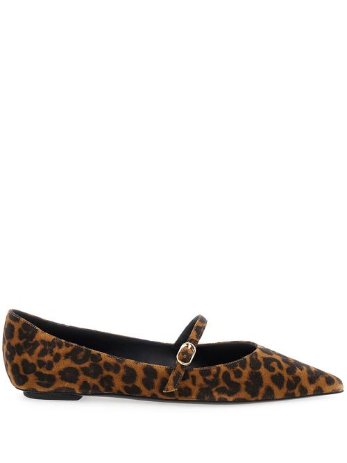 Emilia leopard-print ballet flats - Brown