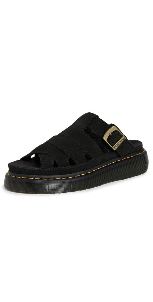 Dr. Martens Maxxy Slide Black Eh Suede Sandals Black