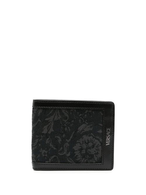 Barocco jacquard wallet - Black