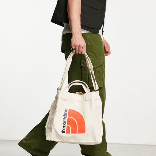 The North Face Pride Adjustable cotton tote in off white