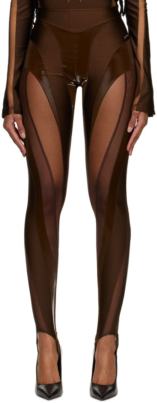 Brown illusion shaping bodysuit