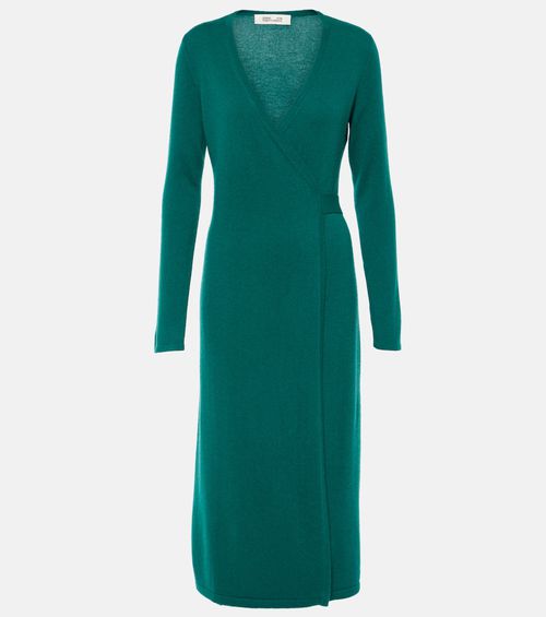 Astrid wool and cashmere wrap dress