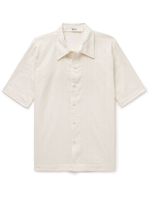 Sefr | Suneham Striped Cotton-Voile Shirt - Men - Neutrals - XXL