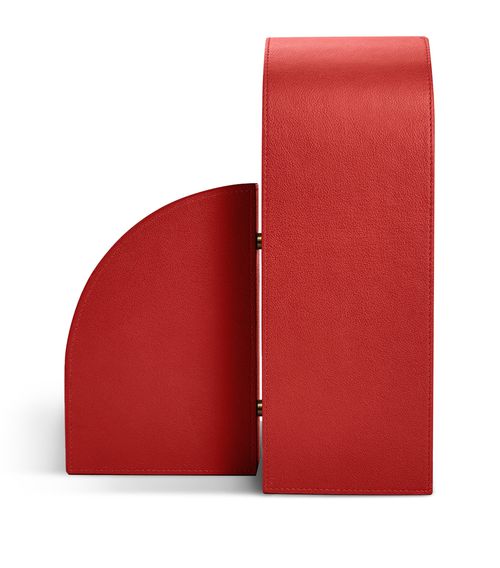 Leather Left Cubist Bookend
