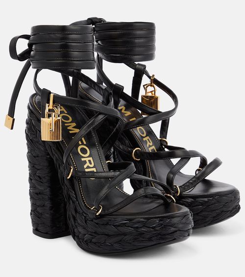 Tom Ford Leather platform sandals