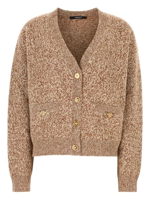 Mouliné Cashmere-Blend Knit Boxy Cardigan