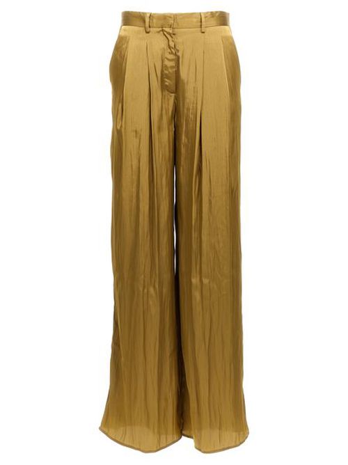Nude Satin Wide Leg Pants